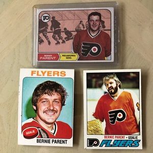 Lot of 3 Bernie Parent hockey cards